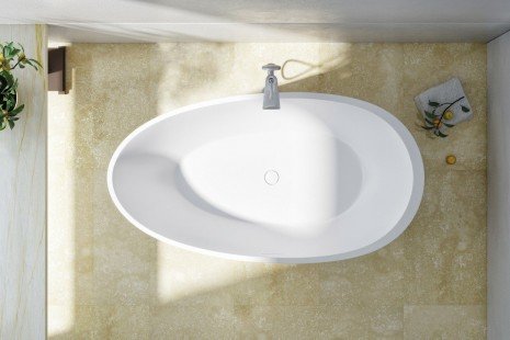 Spoon 2 Freestanding Solid Surface Bathtub by Aquatica 04